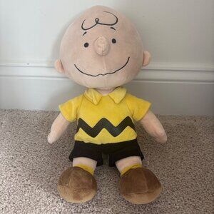 Charlie Brown Plush Doll 14” Kohls Cares Yellow Shirt‎  Soft Stuffed Toy Plush